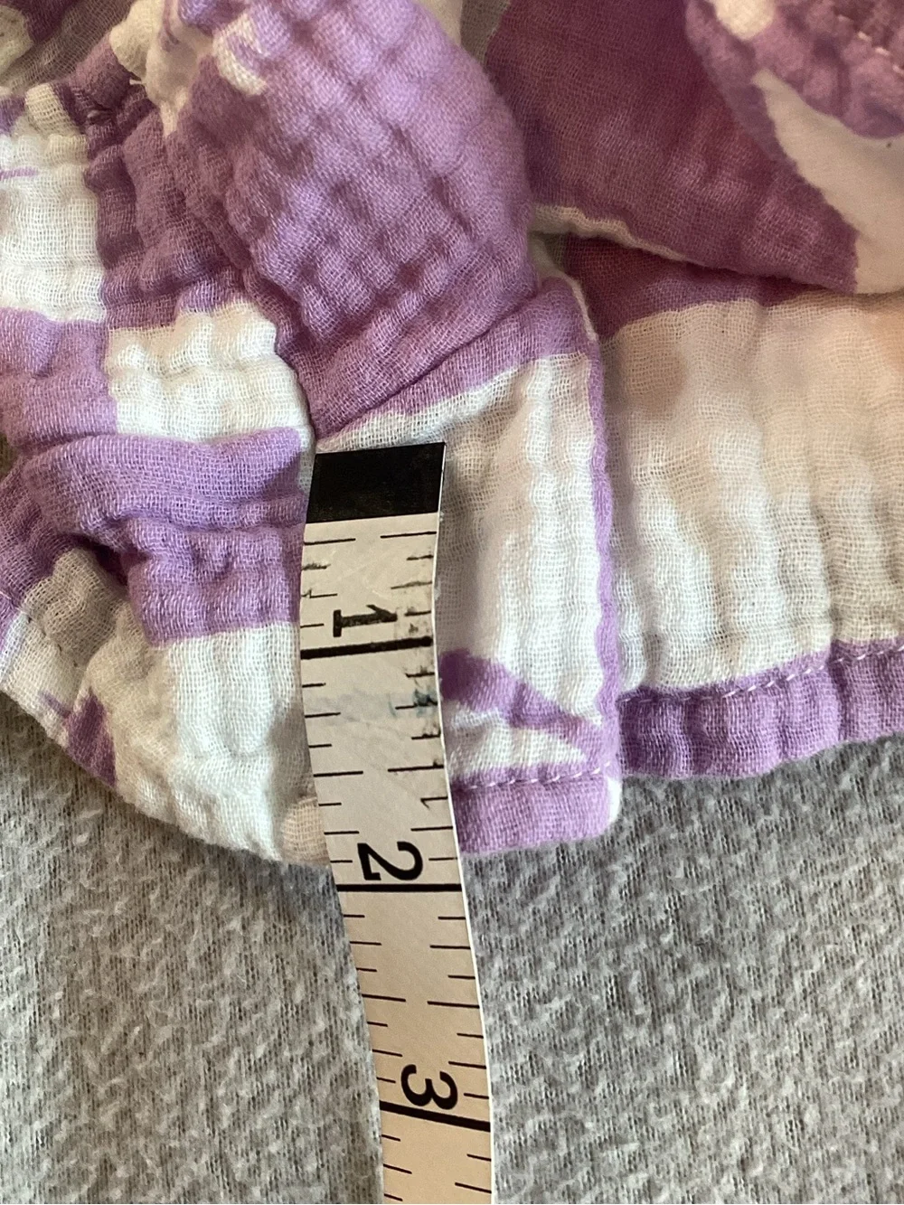 Grayson Threads Lavender and White Check Palm Shirt & Shorts Set Size M Cotton